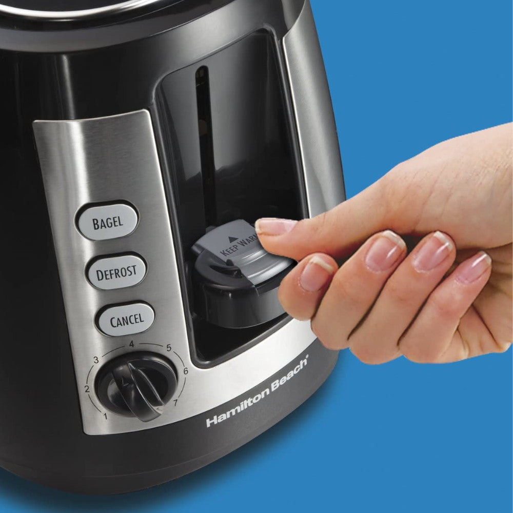 Hamilton Beach 2-Slice Toaster with Warm Mode 22810C - Perfect for Breakfast, Bagels & Quick Snacks