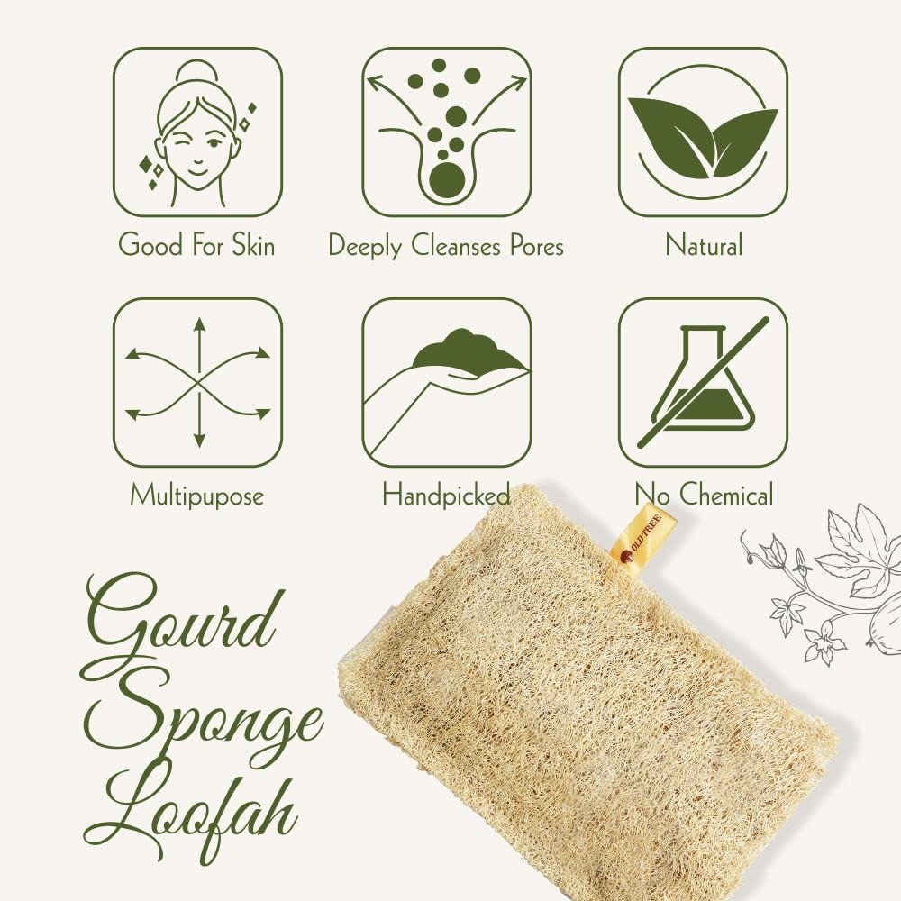 Organic Loofah Sponge Body Scrubber for Men & Women - 4 Pack Eco-Friendly Bath Exfoliator | Biodegradable Skin Care for Sensitive Skin | Perfect for Shower, Spa & Daily Exfoliation Routine