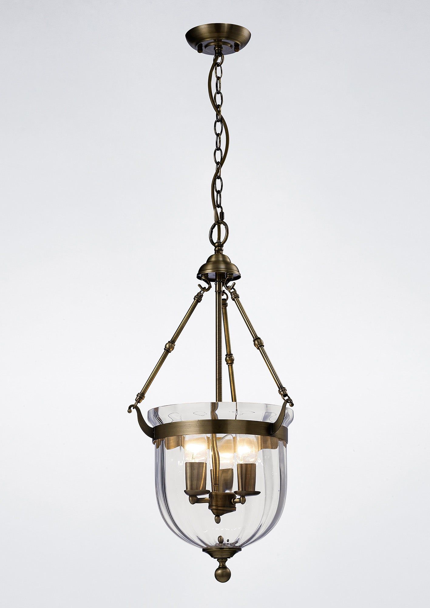 Aubrey Pendant Light - 1/3 Light Fixture in Polished Chrome & Antique Brass Finish - Perfect for Dining Room, Kitchen Island or Entryway Lighting
