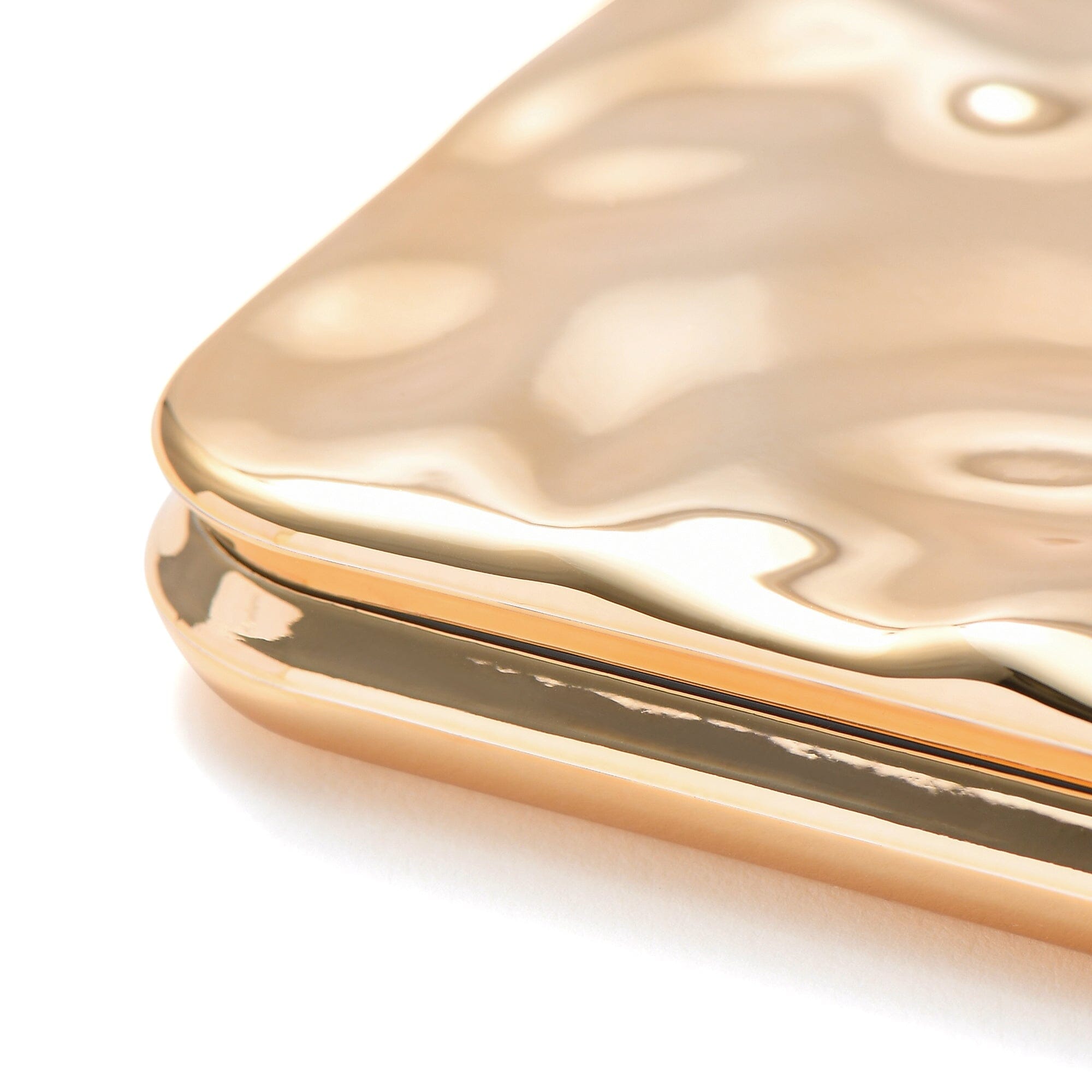 Blanche LED Compact Mirror with Gold Finish - Portable Makeup Mirror for Travel, Home, and On-the-Go Touch Ups