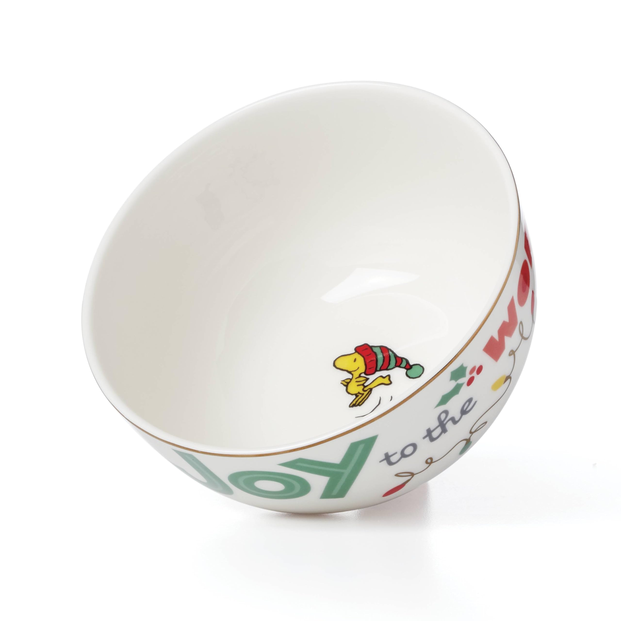 Lenox 896322 Snoopy Christmas All-Purpose Bowls, Set of 4 - Holiday Dinnerware for Festive Dining, Party Serving & Christmas Decorations
