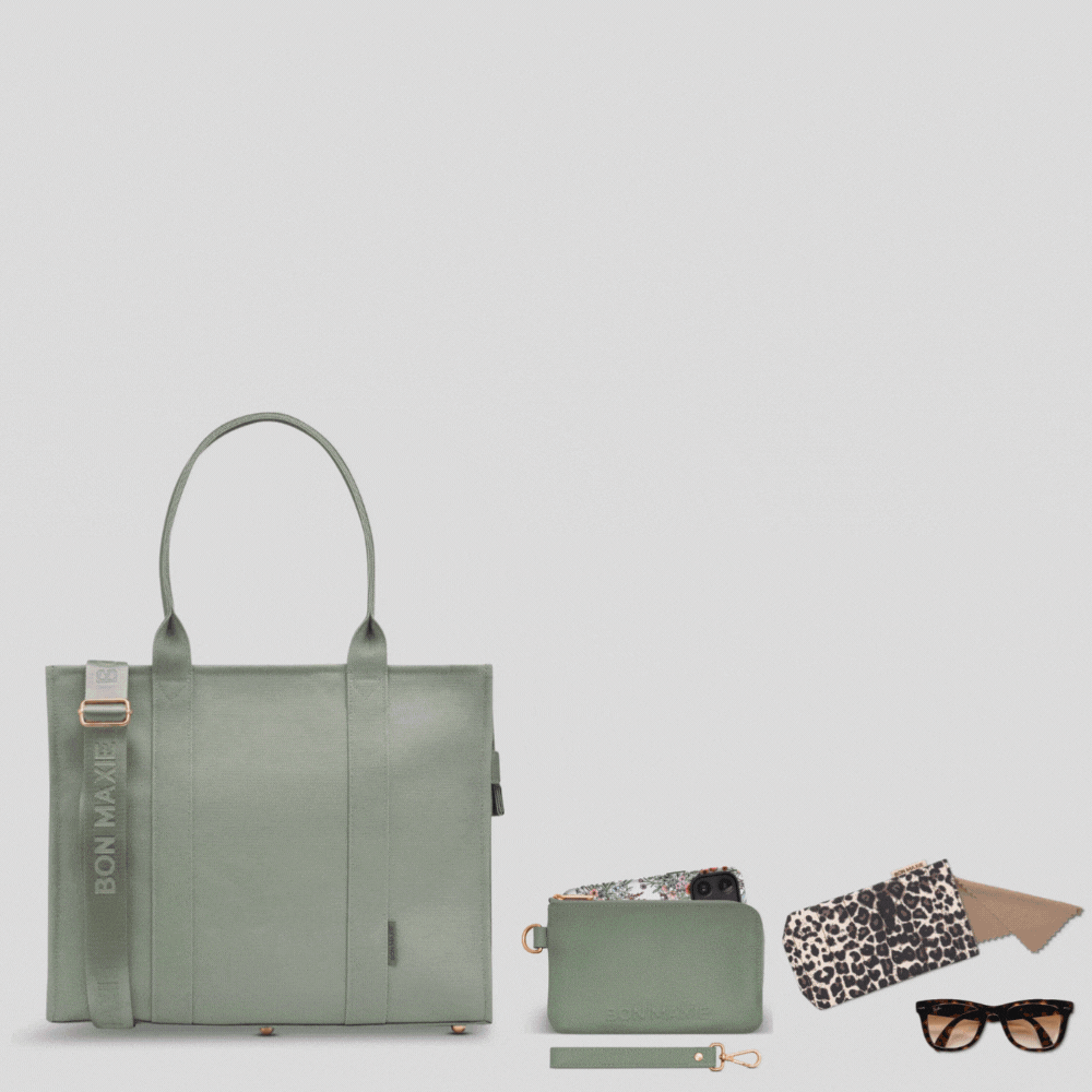 Stylish Large Tote Bag Bundle - Premium Quality Carryall for Women - Perfect for Work, Travel, and Shopping