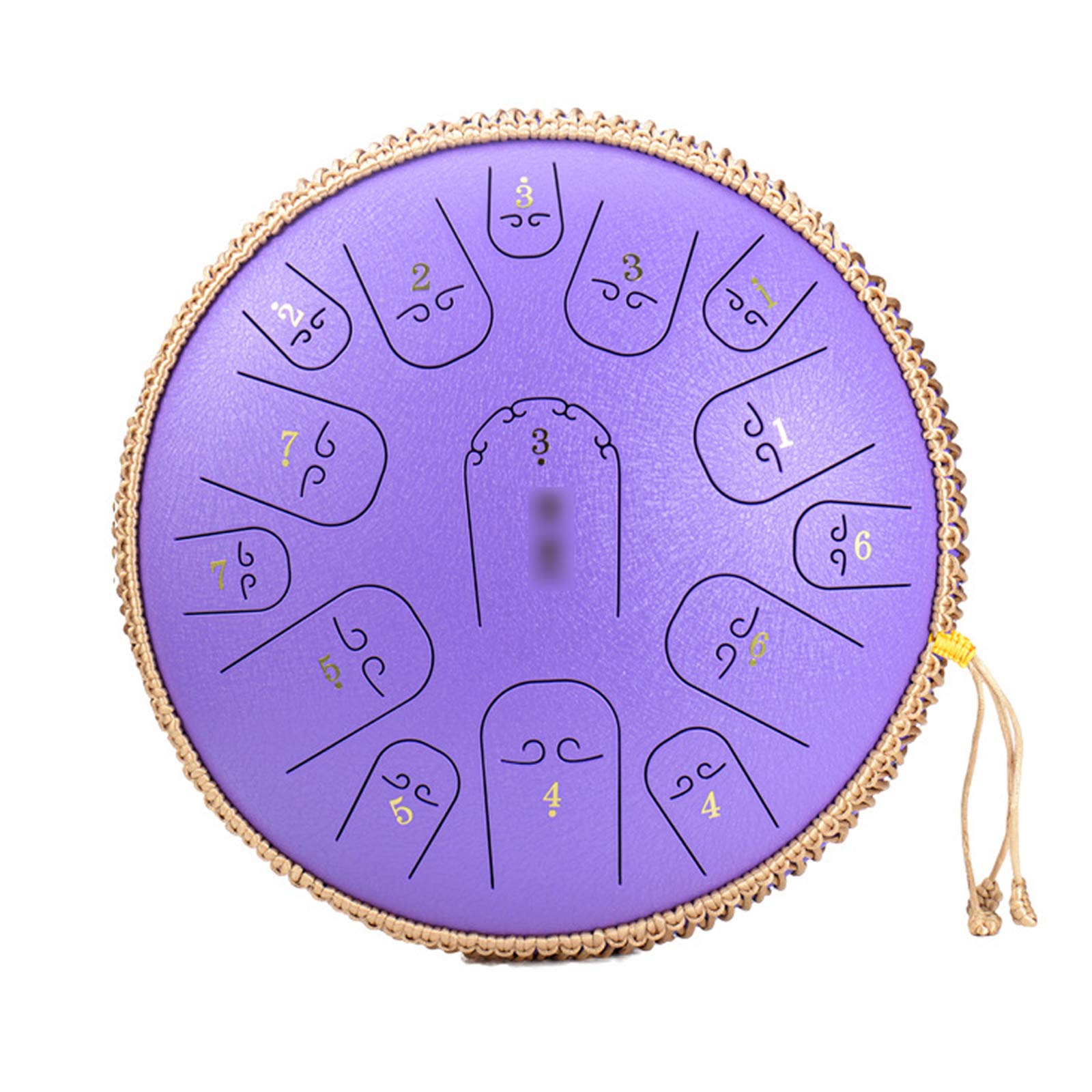15-Note Steel Tongue Drum - 14 Inch Chakra Tank Drum with 2 Wooden Mallets | Handpan Alternative for Meditation, Yoga, Music Therapy & Sound Healing