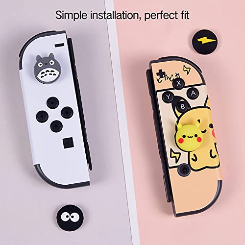 PERFECTSIGHT Cute Melody Switch – Set of 4 Kawaii 3D Soft Silicon Joystick Caps for Nintendo Switch OLED/Lite, Manga Strawberry Design - Perfect for Gaming, Anime Lovers & Kawaii Style Accessories