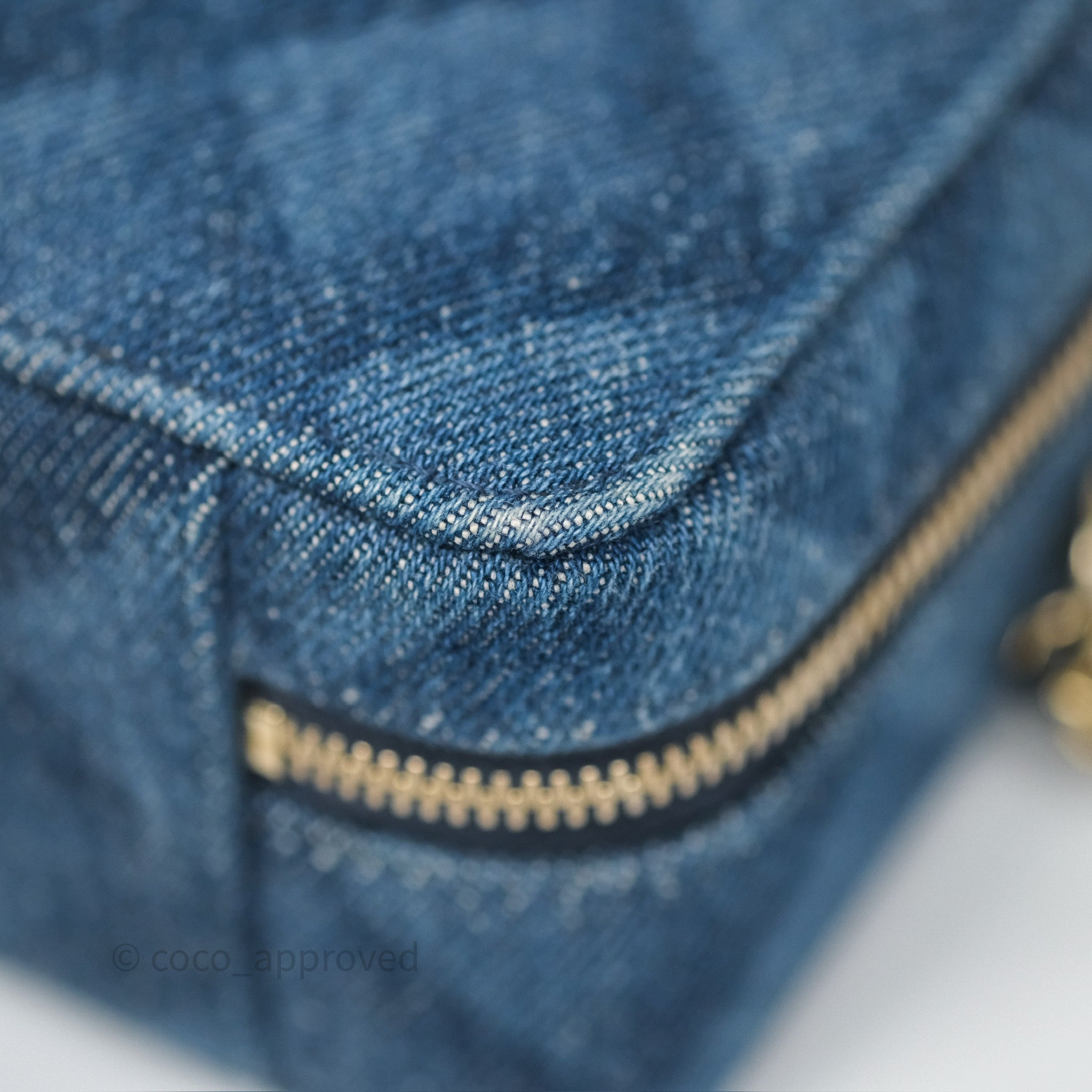Chanel Quilted Denim Camera Bag with Gold Hardware - Perfect for Everyday Use & Special Occasions
