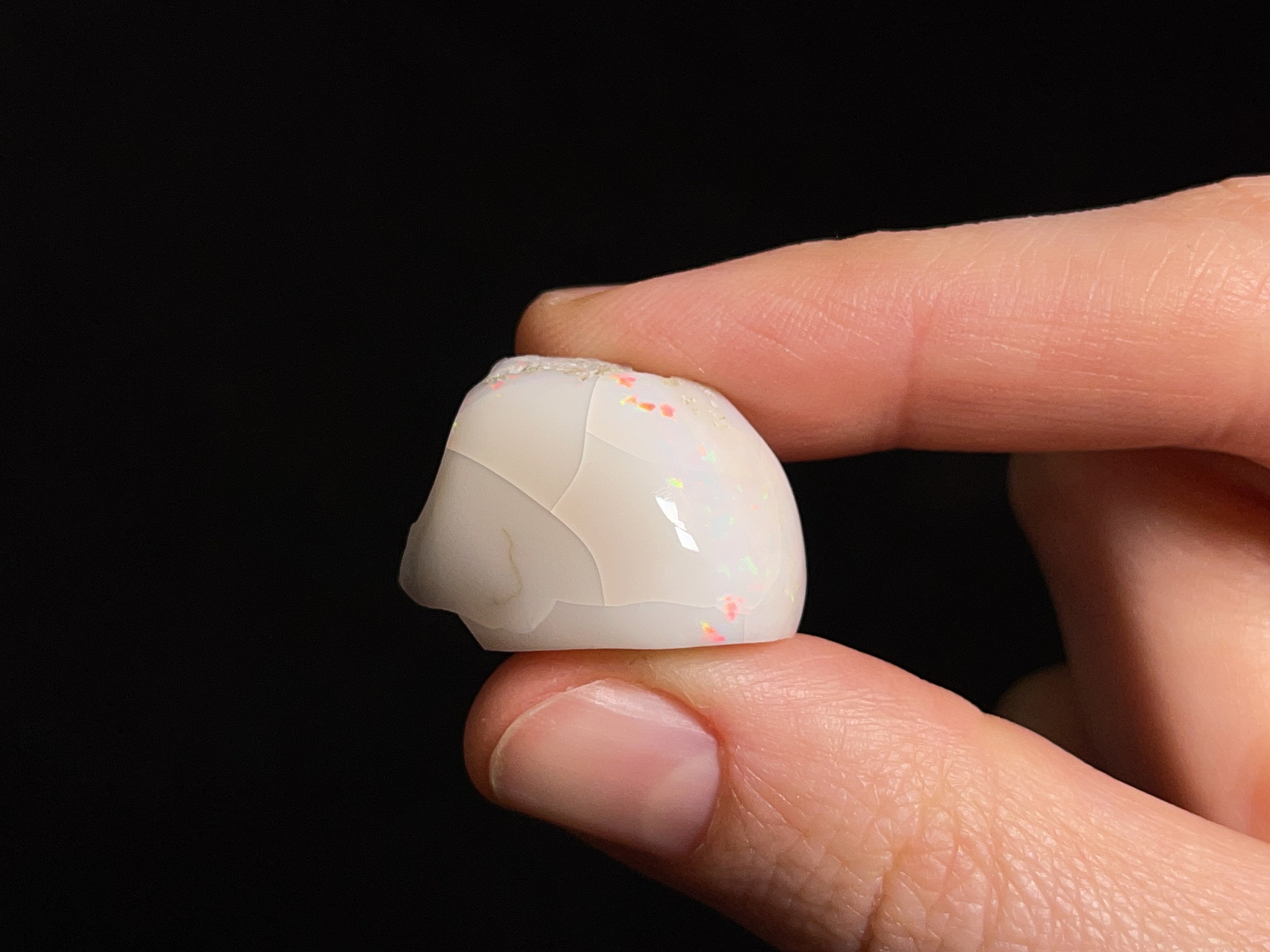 Premium AA Grade Welo Opal Raw Crystal - Natural Ethiopian Opal with Polished Window, October Birthstone Jewelry Making (Great for Rings, Pendants & Healing Crystals)