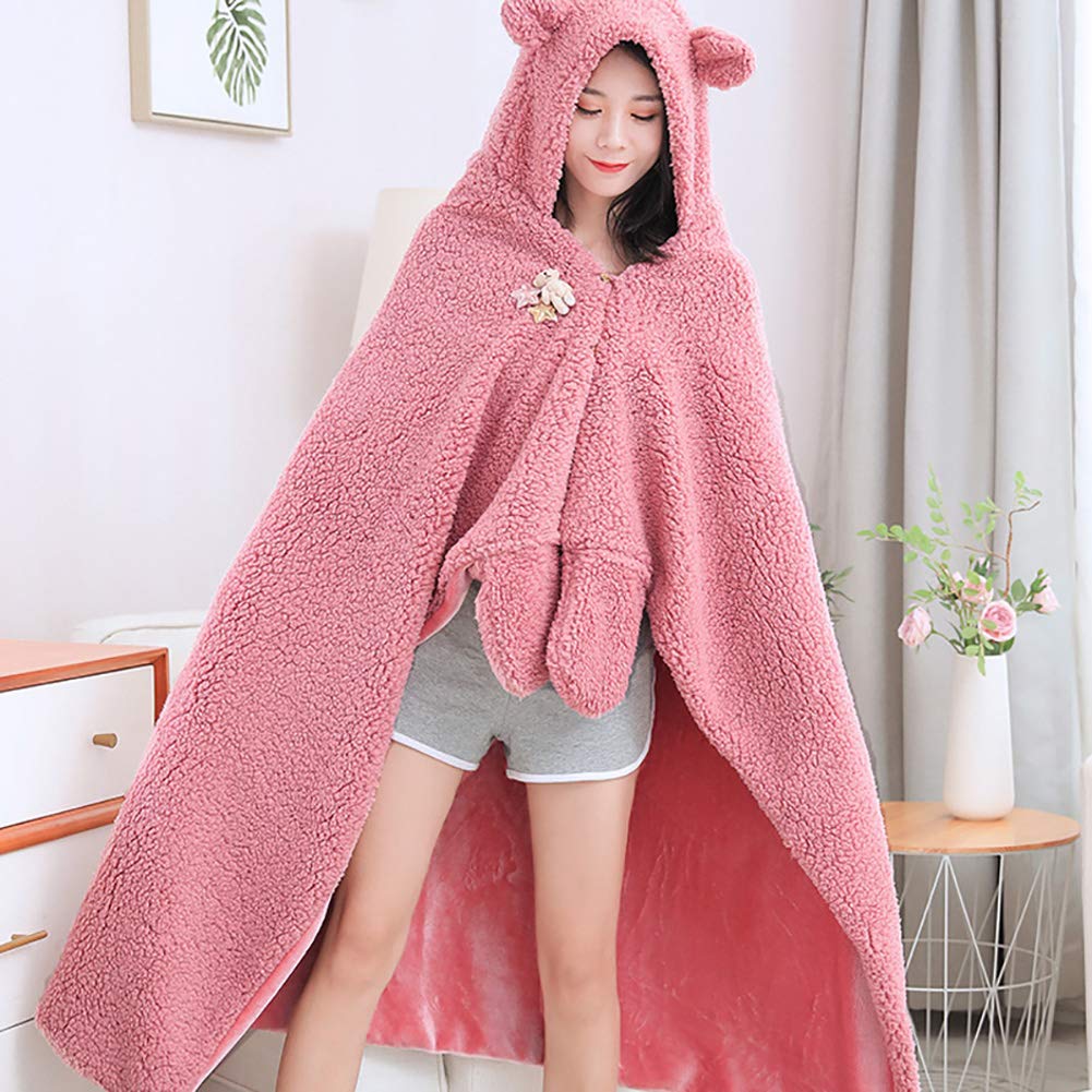 Cozy Lamb Wool Wearable Blanket - Soft Sofa & Office Nap Blanket (43