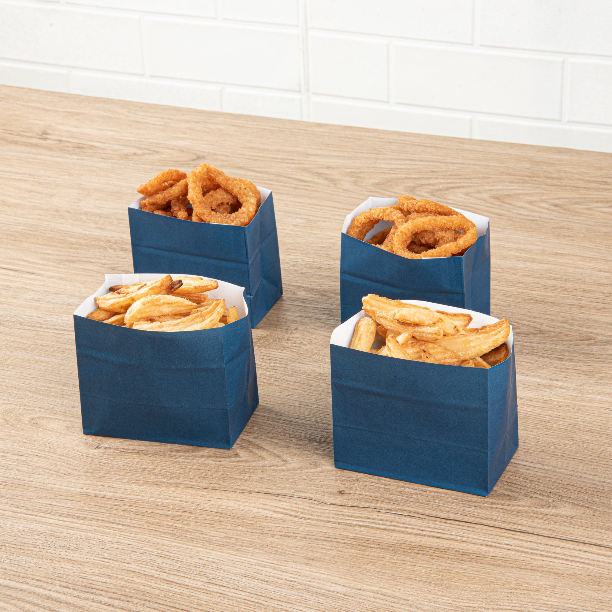Premium Midnight Blue Paper Snack Bags 4.25