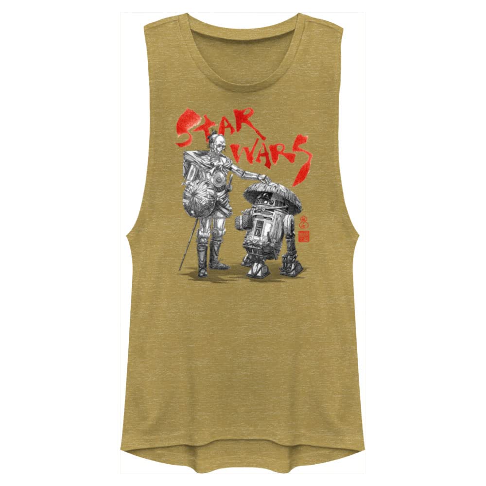 Star Wars Women's Anime Droid Festival Graphic Muscle Tee - Casual Cosplay Shirt for Sci-Fi Fans & Pop Culture Enthusiasts