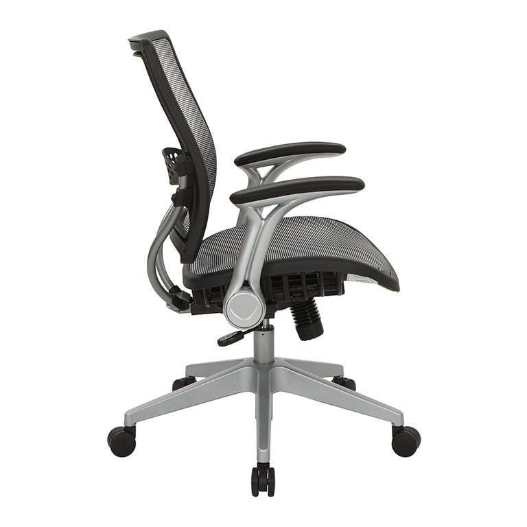 Ergonomic Mesh Office Chair with Air Grid Technology - Adjustable Lumbar Support & Breathable Backrest for Home & Office Workspaces