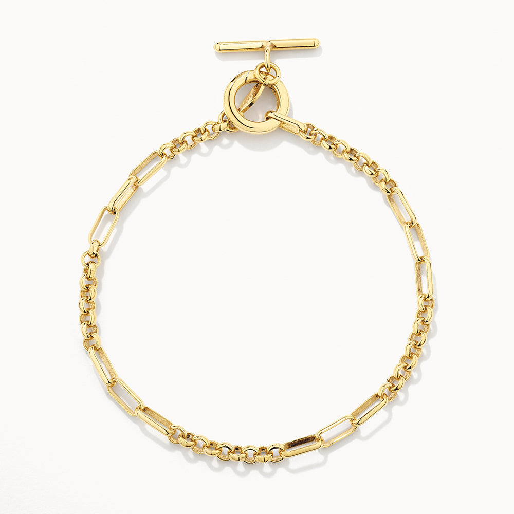Gold Fob Fundamental Chain Bracelet for Women - Elegant & Dainty Jewelry Gift for Birthday, Anniversary & Everyday Wear