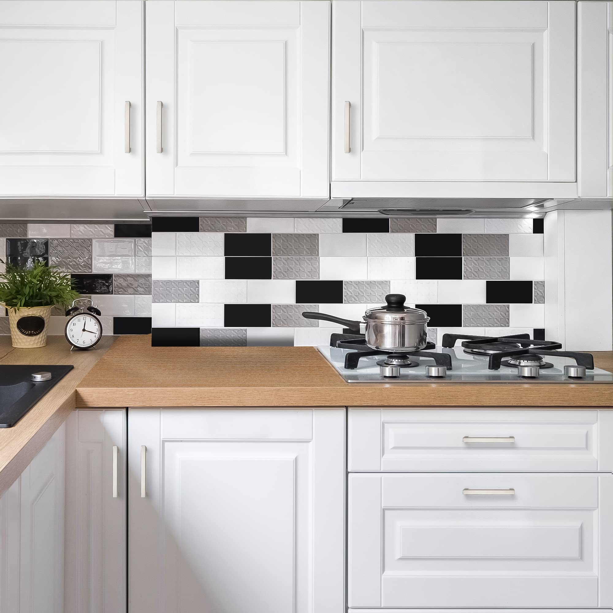 Ravinte 50 Pack 5 Inch Square Cabinet Handles - Satin Nickel Kitchen Cabinet Pulls, Brushed Nickel Drawer Handles for Cabinets & Cupboards | Durable & Stylish Hardware for Modern Kitchen, Bathroom & Office Furniture