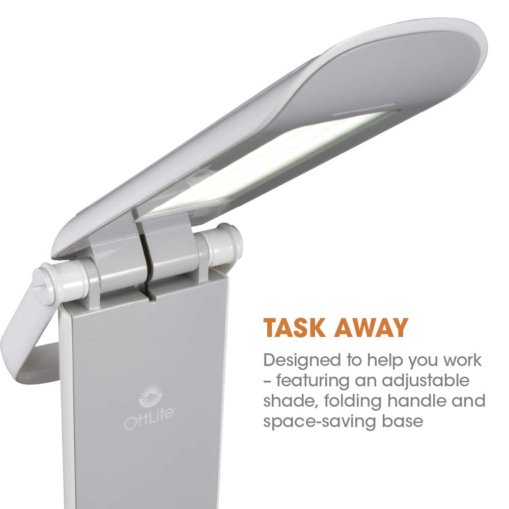 OttLite Dimmable LED Task Lamp - Adjustable Desk Light for Reading, Crafting & Office Work | Portable Eye-Care Lighting Solution | Perfect Gift for Students & Professionals