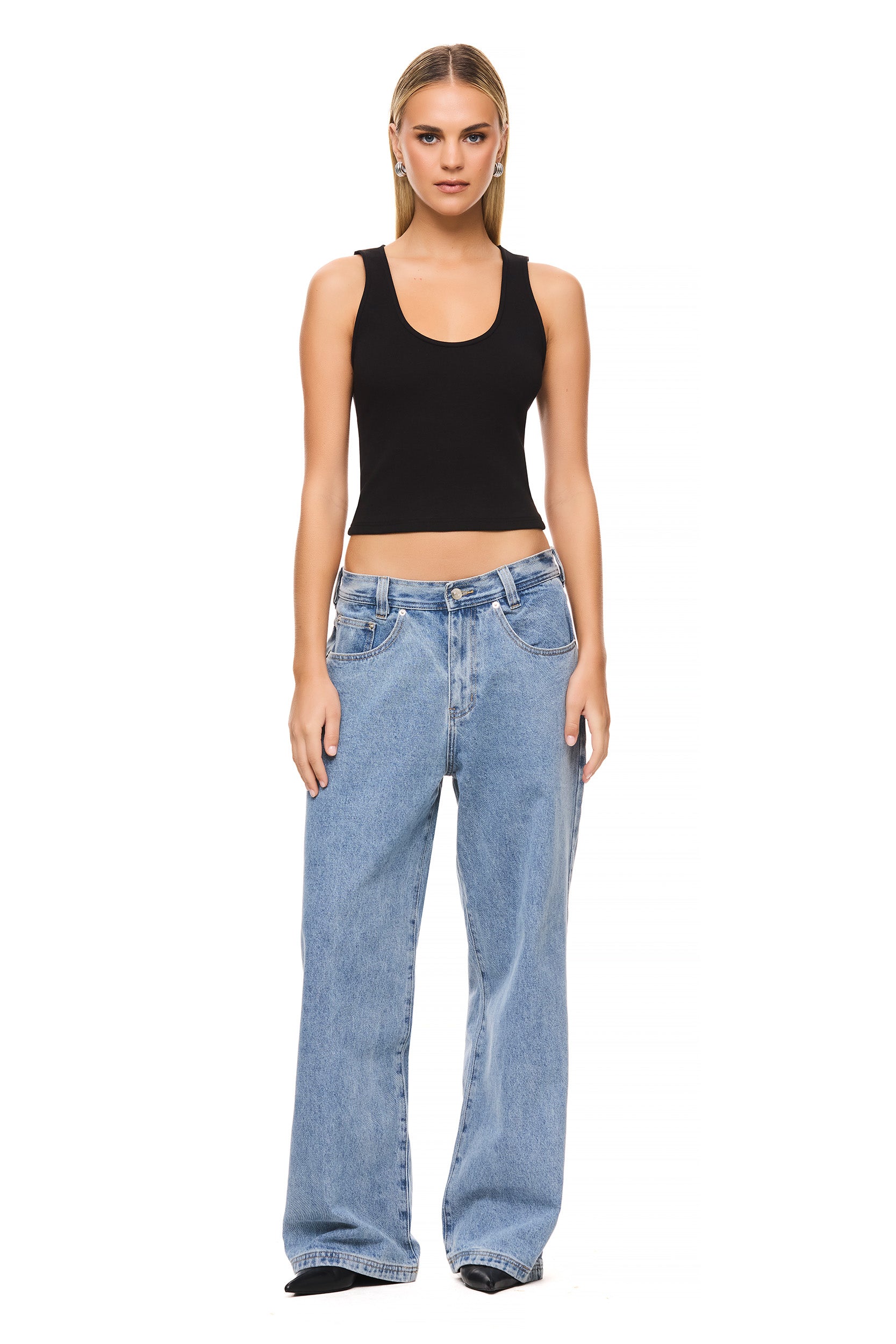 Nina Black Tank Top for Women - Stylish & Comfortable Casual Wear for Everyday Outfits & Layering