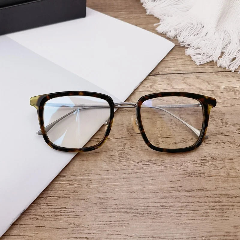 Aimee Unisex Full Rim Square Titanium Eyeglasses 51316 - Lightweight Durable Frame for Men & Women - Perfect for Reading, Work, and Everyday Use