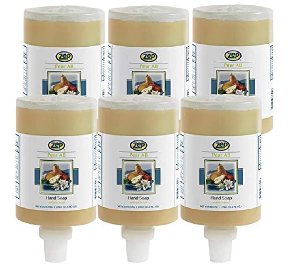 Zep Antibacterial Hand Soap Gel Refill - 1 Liter (Pack of 6) | 333911 | For Dispenser Refills | Ideal for Offices, Hospitals & Public Restrooms