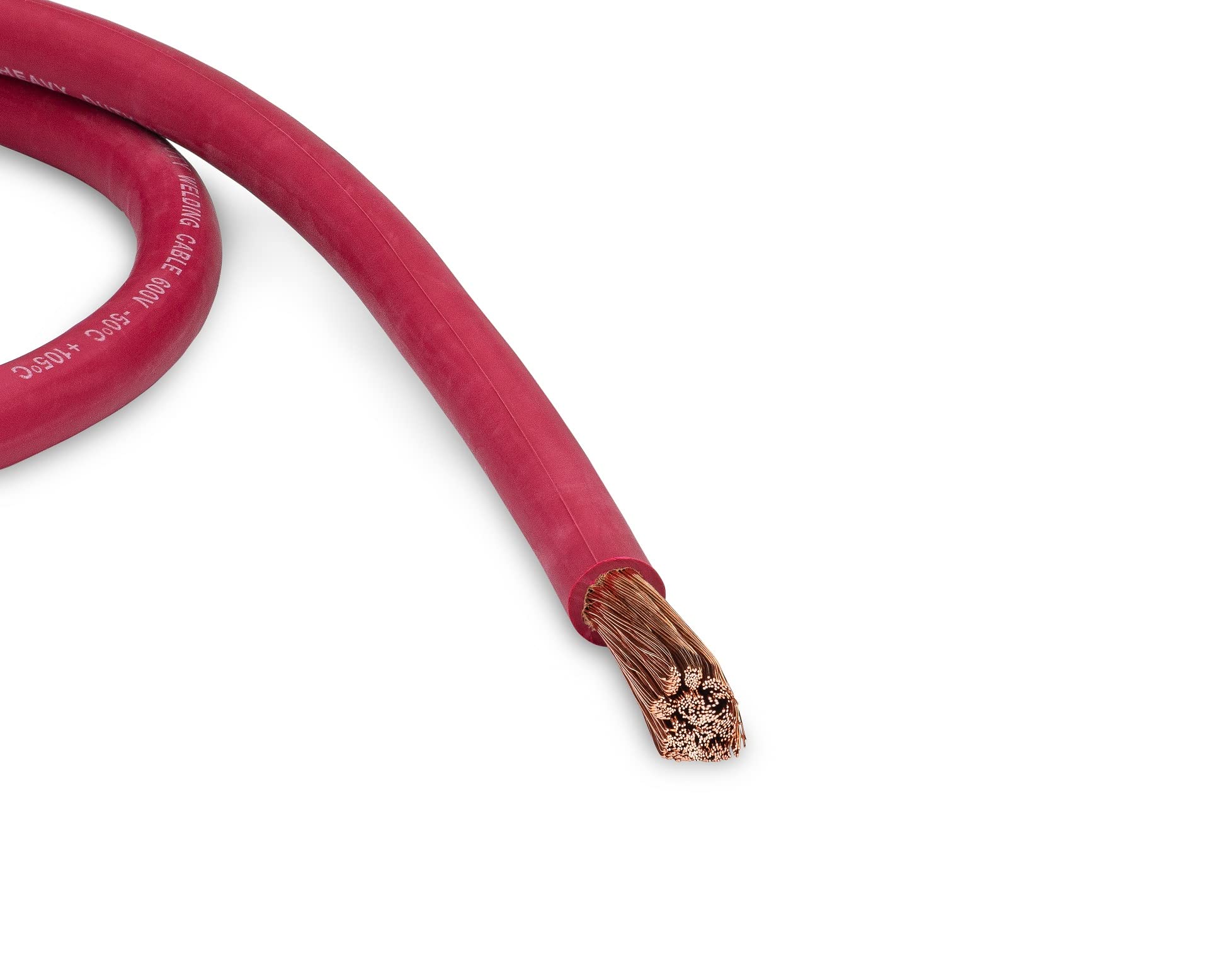 Premium E-VOLT Professional Grade Annealed Copper EPDM Welding Lead & Car Battery Cable (2 AWG, 10 FT Red) - Made in USA | Heavy-Duty Power Transfer for Automotive, Marine & Industrial Applications