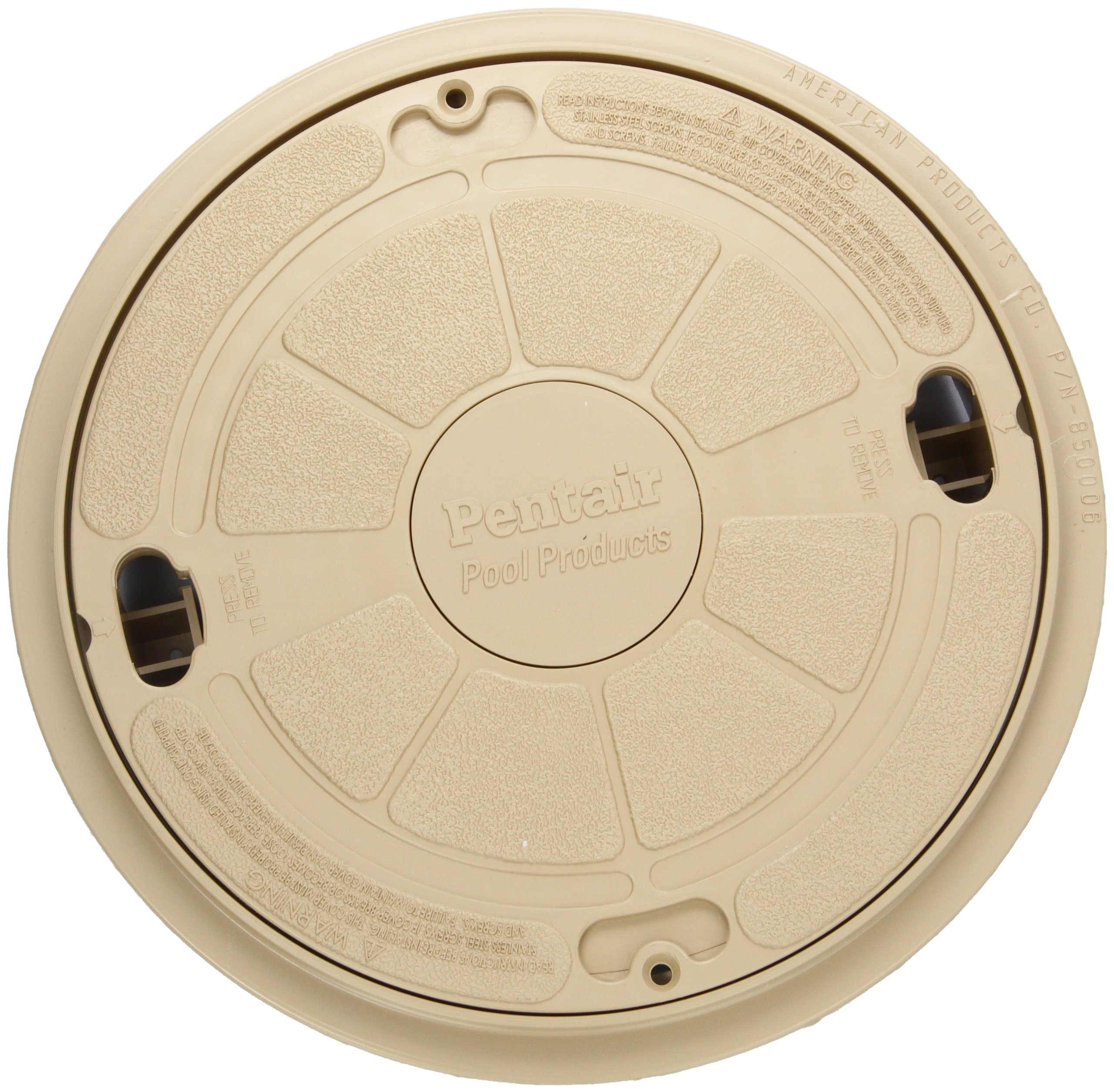 Pentair 85018000 9-Inch Beige Complete Lid with Ring Seat Replacement for Admiral Pool and Spa Skimmer - Ideal for Pool Maintenance and Repair