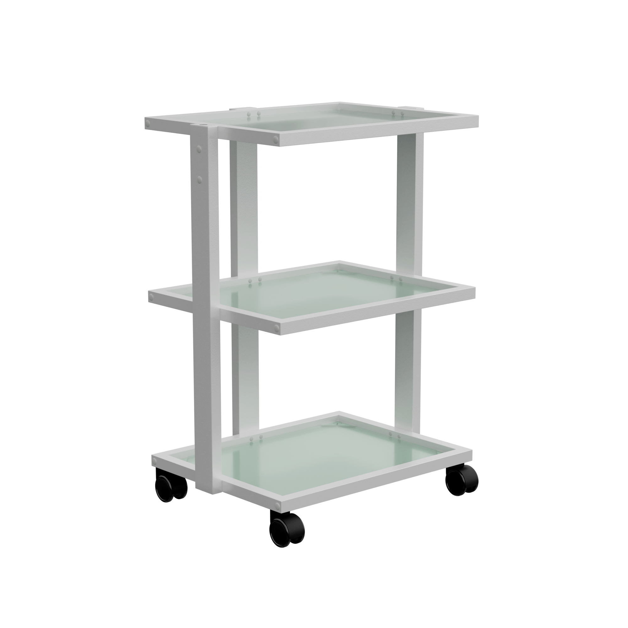 ABEL Beauty Trolley with 3 Tier Glass Shelves - Professional Salon Cart with Wheels for Makeup, Nail, Hair Tools Storage - Perfect for Salon, Spa, Home Beauty Organization