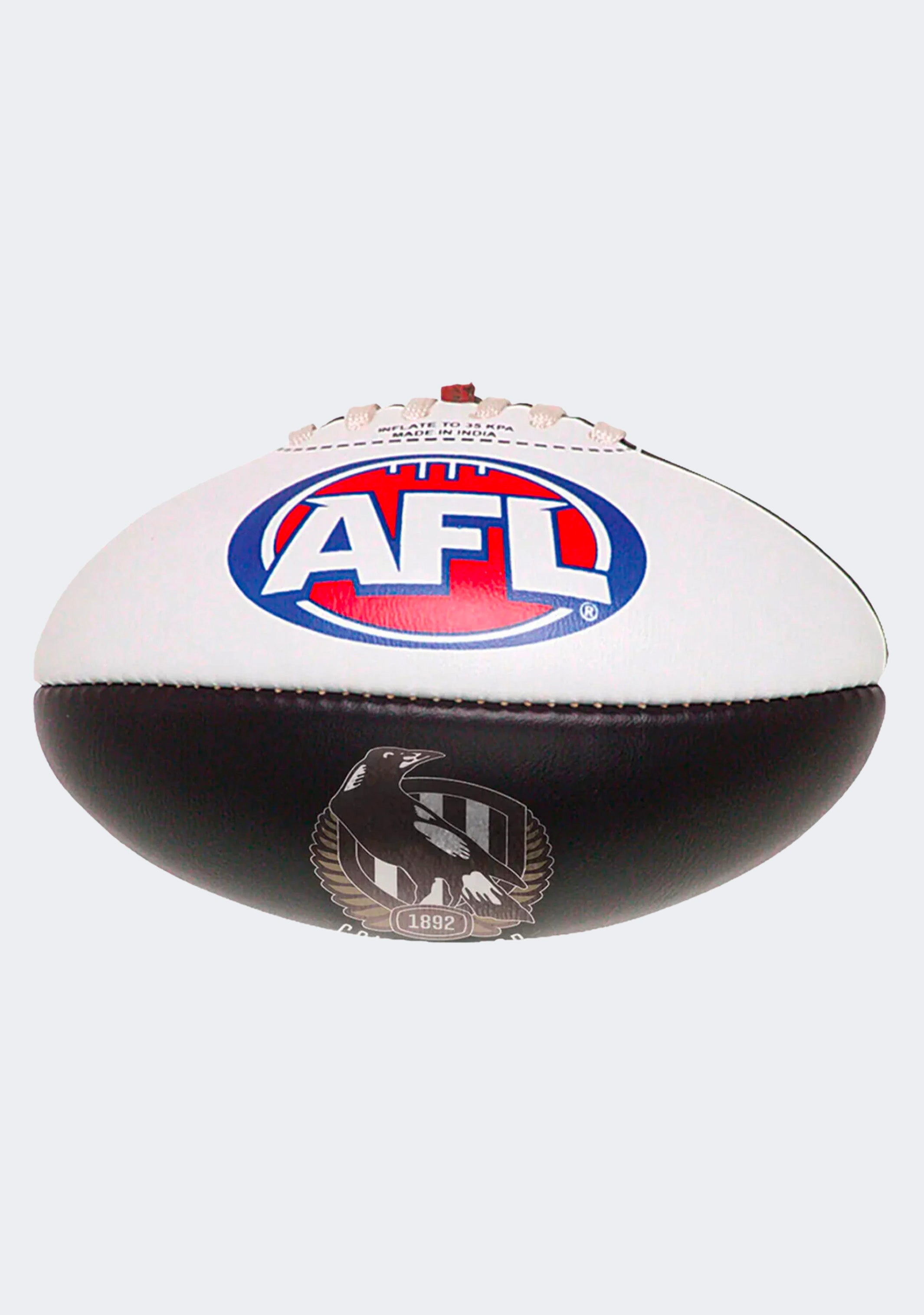 Official Burley PVC AFL Collingwood Magpies Football - 20cm Size - Premium Training & Match Ball for Outdoor Sports, Backyard Games, and Team Practice