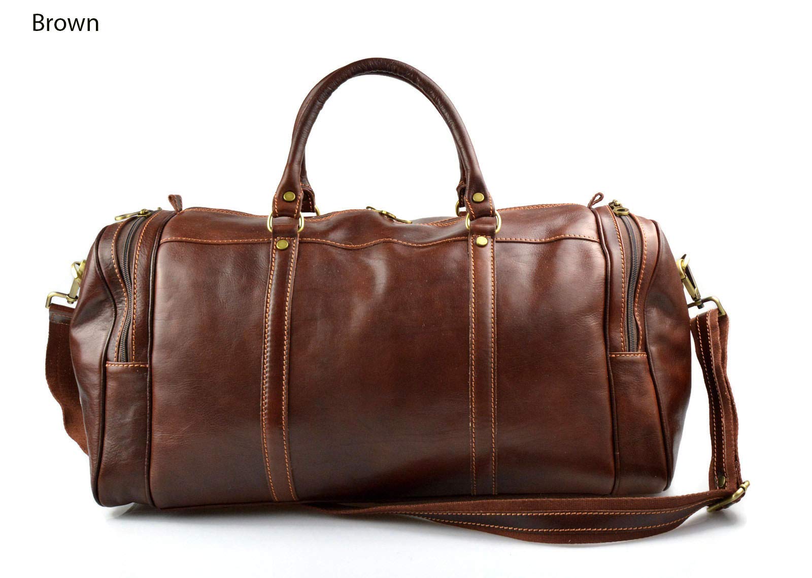 Premium Genuine Leather Duffle Bag for Men & Women - Stylish Brown Travel Shoulder Bag, Spacious Weekender Carry-On Luggage - Durable Gym Bag & Cabin Bag for Business Travel, Weekend Getaways, Workouts, Office Commute - Ideal for Professionals, Fitness Lovers & Frequent Travelers - Perfect for Business Trips, Gym Sessions, Vacation Packing & Daily Use