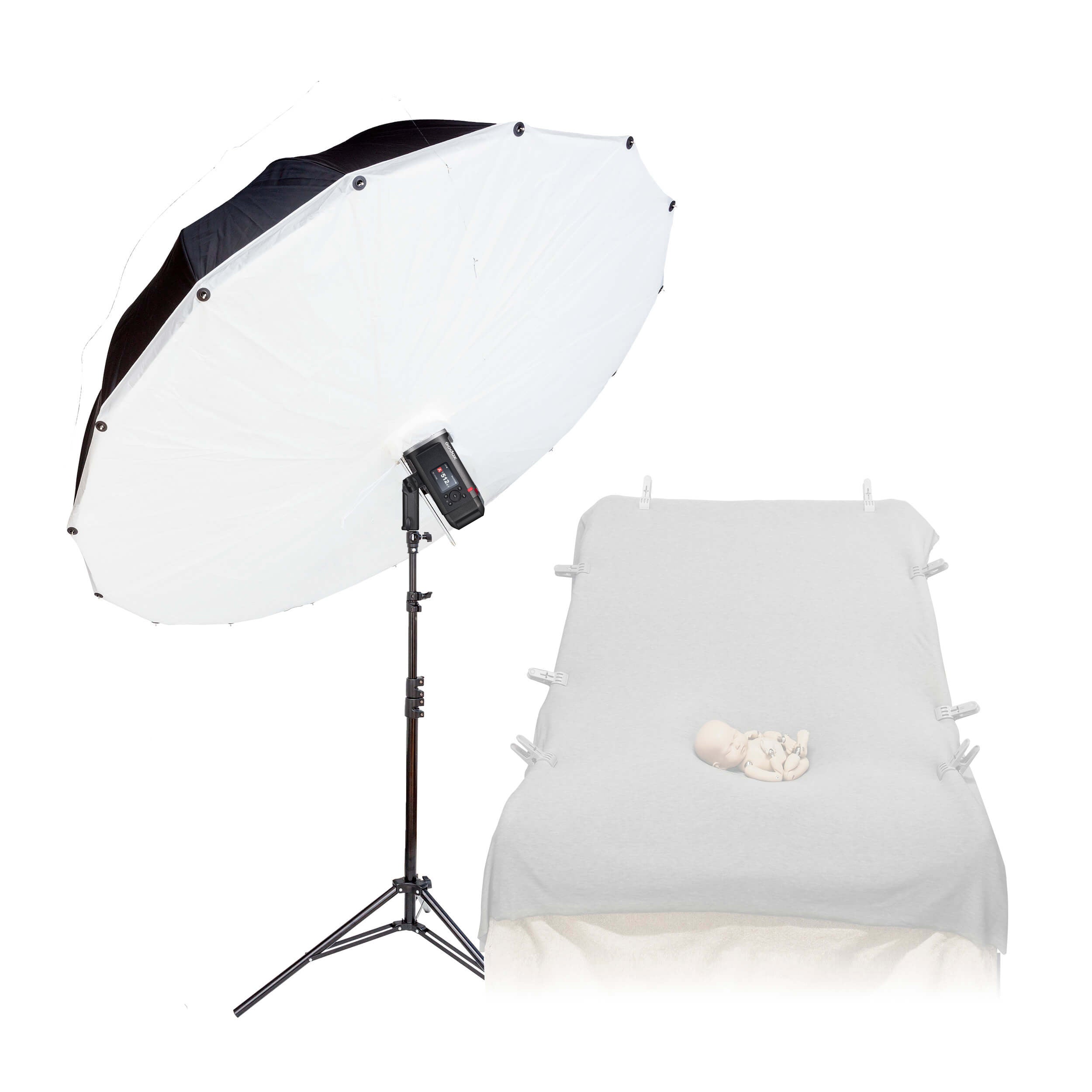 Godox AD600BMII Single Light Newborn Baby Flash Kit - Professional Studio Lighting for Baby Photography, Newborn Portraits & Family Photo Shoots