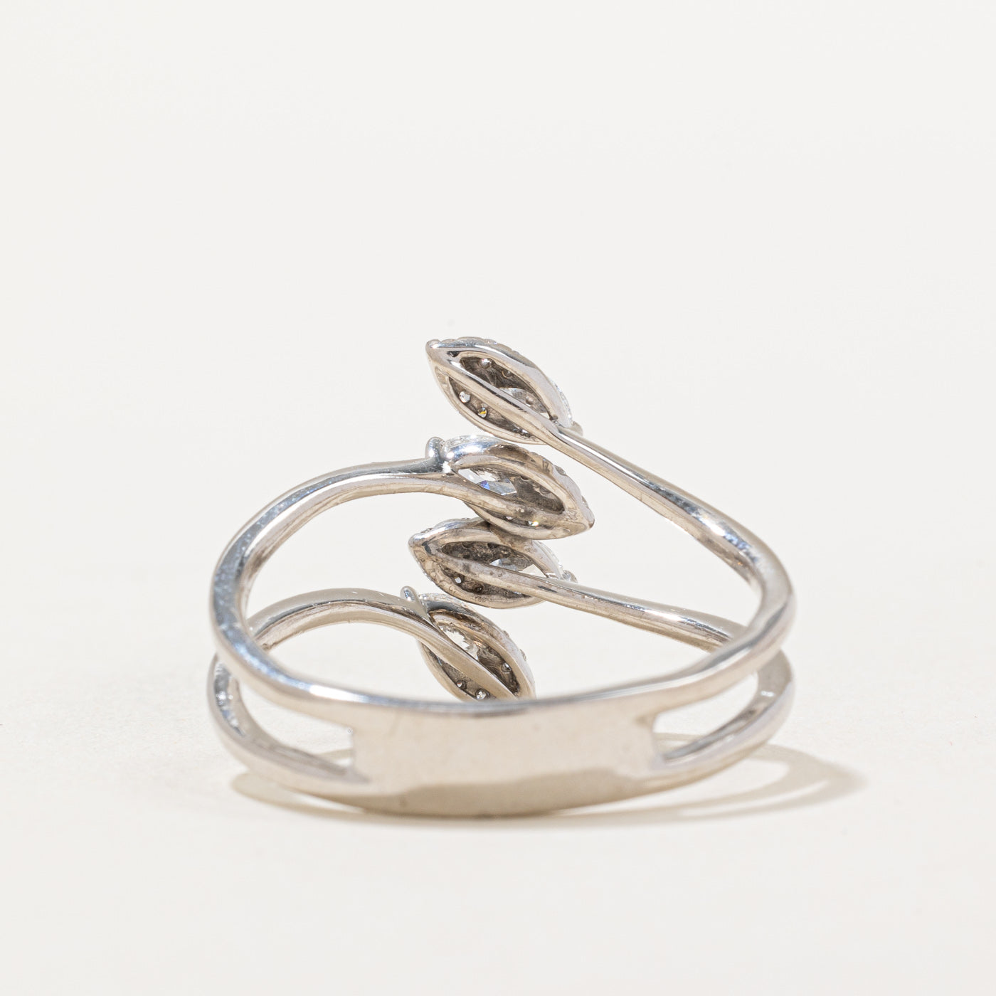 Elegant 0.83ctw Diamond Cocktail Wrap Ring - Size 11 | Perfect for Evening Parties, Weddings & Special Occasions