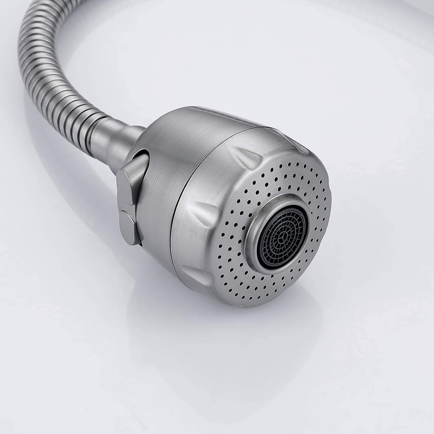 Homelava Wall Mount Single Lever Kitchen Sink Faucet - Brushed Nickel Pull Down Sprayer with 360° Rotation | Perfect for Modern Kitchens, Small Spaces & RV Use