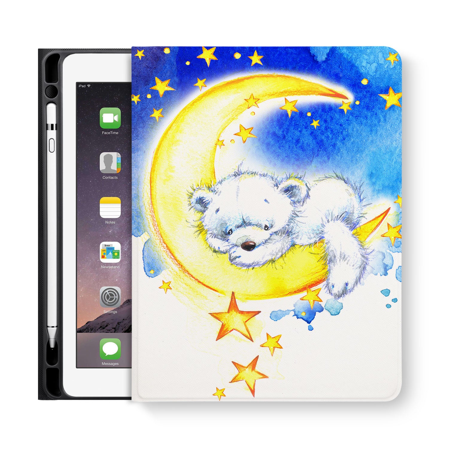 Premium iPad Folio Case with Bird Design - Slim Protective Cover for iPad Pro/Air/Mini - Perfect for Work, Travel & School Use
