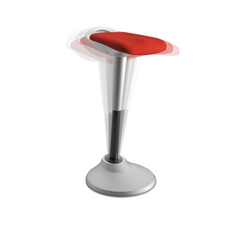 Adjustable Perch Stool with Silver Base - Ergonomic Standing Stool for Office, Kitchen & Salon - Comfortable Seat for Workstations, Bar & Home Use