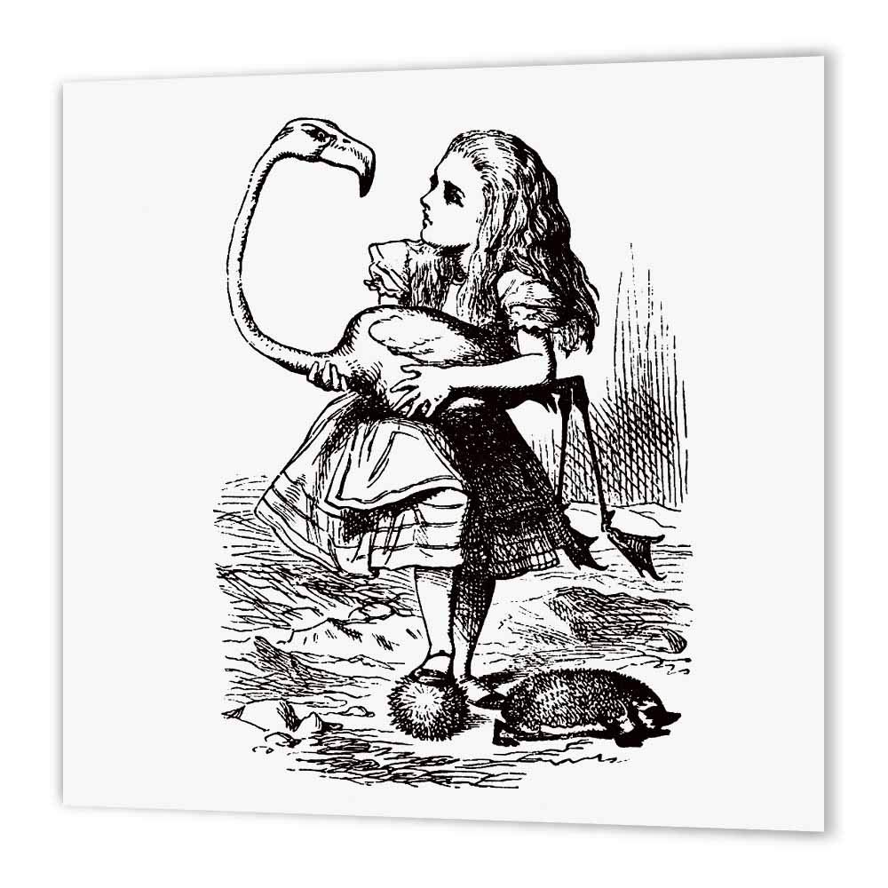Alice in Wonderland Iron-On Heat Transfer for White Fabric - 6x6 Inch - DIY T-Shirt, Tote Bag & Apparel Decoration - 3dRose HT-179087-2