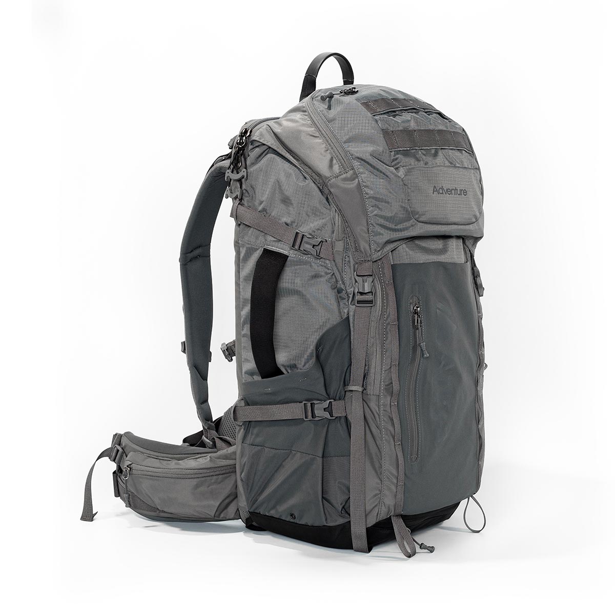 Atlas Adventure Medium Backpack - Waterproof Hiking Backpack for Men & Women, Lightweight Travel Daypack with Laptop Compartment (Gray) - Perfect for Outdoor Camping, Hiking, and Daily Commute