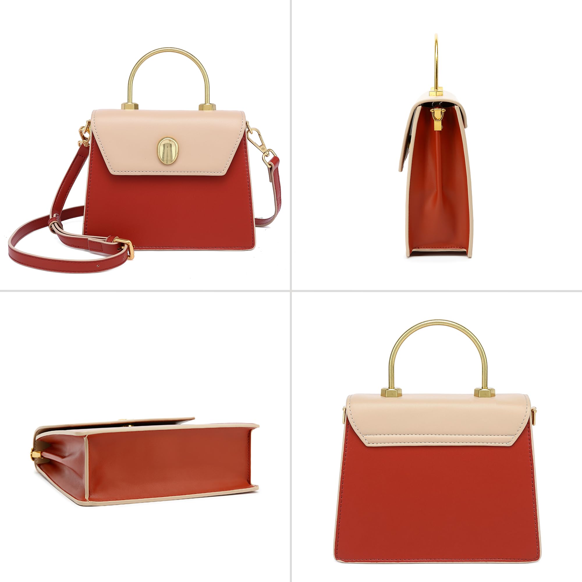 Stylish Scarleton Women's Crossbody Bag - Structured Mini Satchel Purse with Top Handle (H2077) | Perfect for Work, Travel & Everyday Use