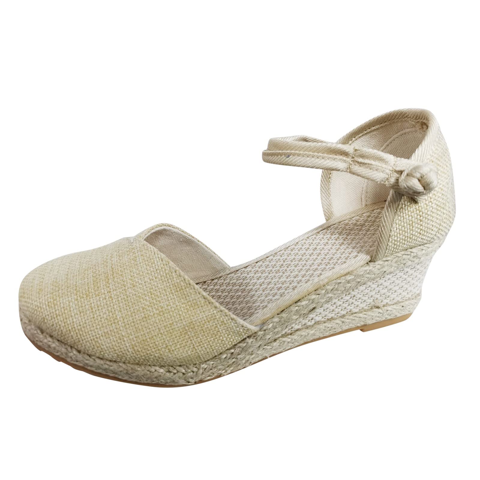 Women's Stylish Platform Sandals with Open Toe, Buckle Ankle Strap & Wedge Heel - Dressy Espadrilles for Summer Outfits, Beach Vacations & Casual Wear
