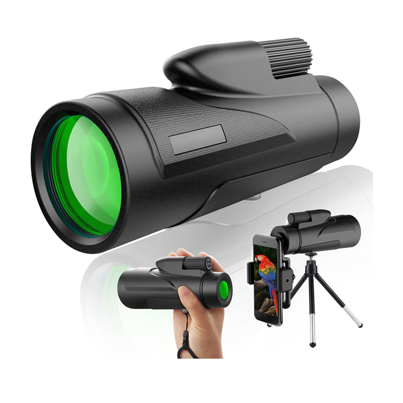 12X50 High Power Monocular Telescope with Phone Adapter & Tripod - HD Spotting Scope for Bird Watching, Hunting, Camping, Travel & Stargazing | Perfect for Outdoor Adventures & Sports Events