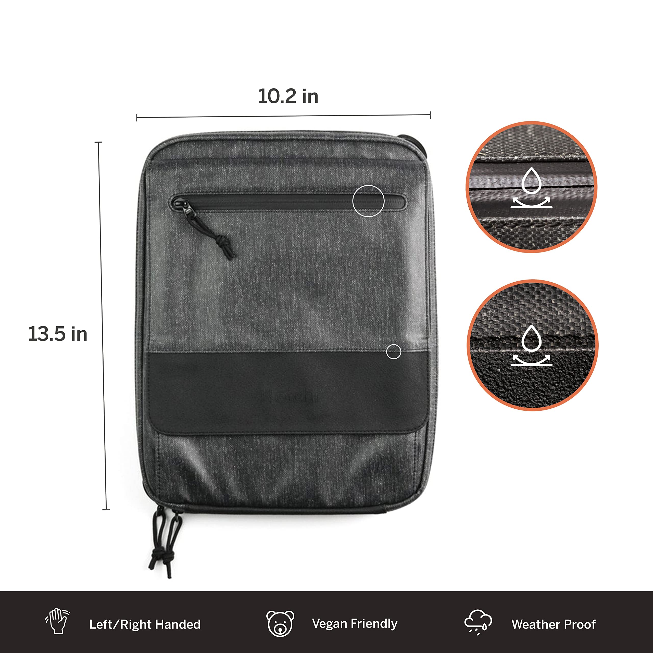 Etchr Slate Mini Satchel - 2-in-1 Waterproof Art Travel Case & Messenger Bag for Sketching Supplies - Compact Plein Air Painting Portfolio with Tripod Mount - Perfect for Outdoor Artists & Urban Commuters