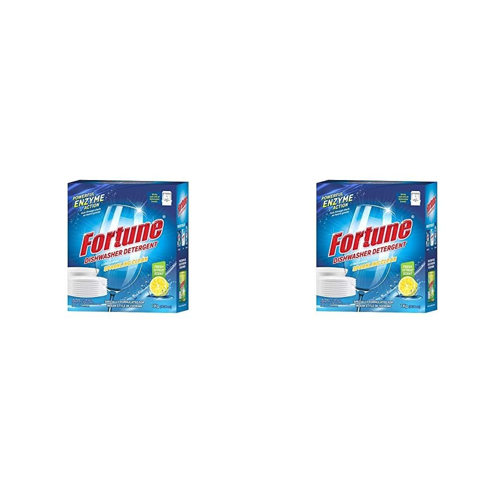 Eco-Friendly Fortune Dishwasher Detergent Bars 1kg (2-Pack) - Works with All Dishwasher Brands | Powerful Cleaning for Dishes, Pots & Pans | Ideal for Home, Restaurant & RV Use