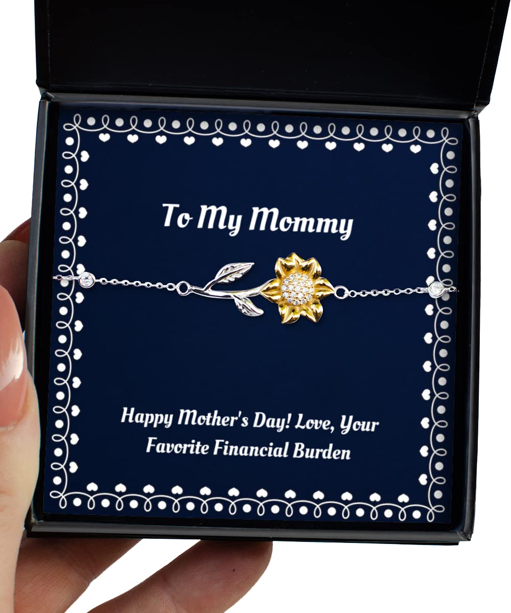 Stylish Sunflower Bracelet for Mom - Perfect Mother's Day Gift from Daughter | Thoughtful Present for Birthday, Anniversary & Special Occasions | Trendy Jewelry for Everyday Wear