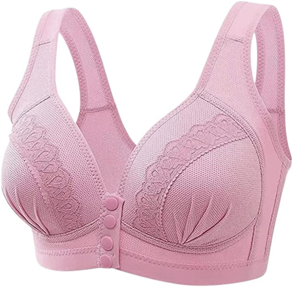 Wirefree Push Up Bras for Women - Front Snap Everyday Bra, Plus Size Bralettes, Ultra Soft Comfort T-Shirt Bra - Perfect for Work, Yoga & Daily Wear