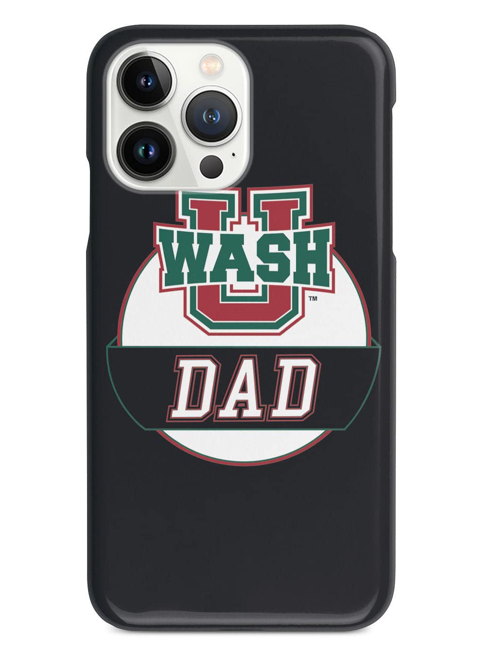 3D Textured iPhone 15 Pro Case with Rubber Bumper - Protective Phone Cover for Apple iPhone 15 Pro - Inspired College Dad Design Featuring Washington University (St. Louis) Bears - Perfect for School, Work & Everyday Use