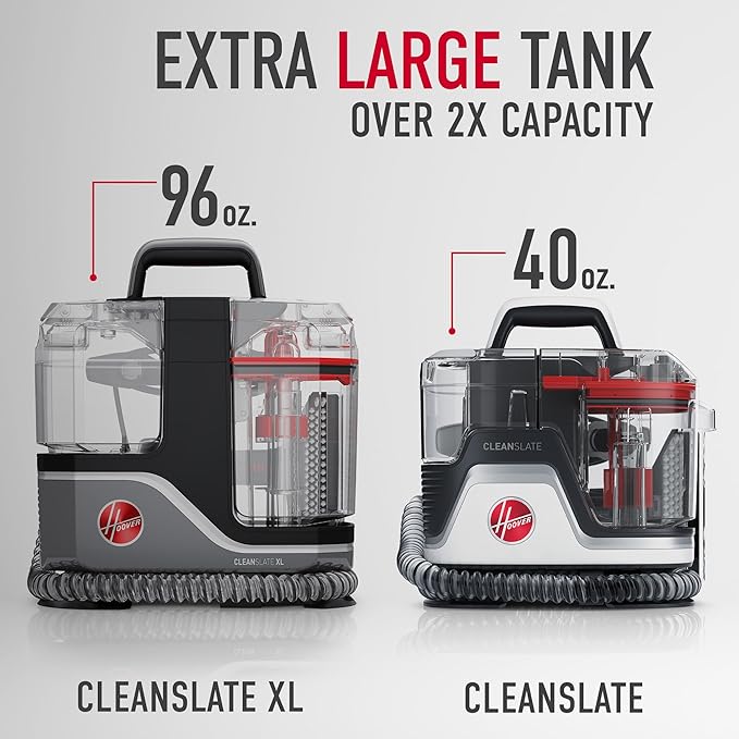 Hoover CleanSlate XL Deep Cleaning Spot Cleaner - Powerful Portable Carpet & Upholstery Cleaner for Stains, Pets, and Spills - Perfect for Home, Car, and Office Use