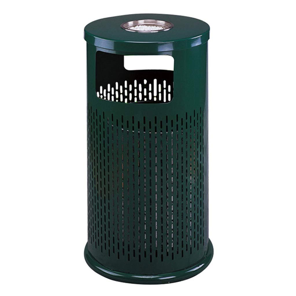 TOMYEUS Large Outdoor/Indoor Trash Can with Ashtray - Heavy Duty Recycling Bin for Park, Backyard, Deck, Patio - Durable Waste Container for Home & Commercial Use (Size B) - Perfect for Picnics, BBQs, and Outdoor Events