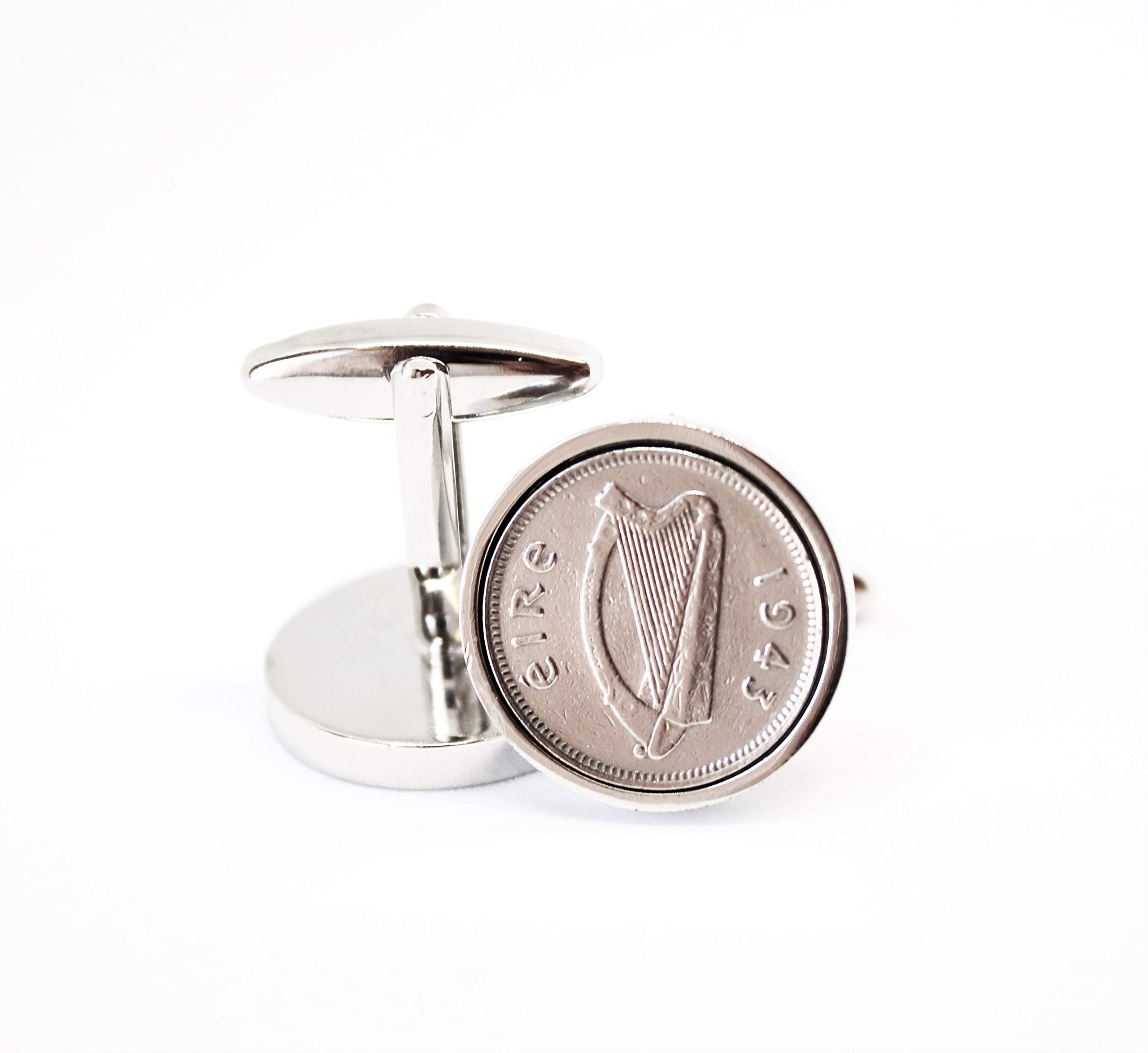 Elegant Irish Coin Cufflinks - Perfect Birthday & Anniversary Gift for Men - Ideal for Weddings, Formal Events & Business Occasions