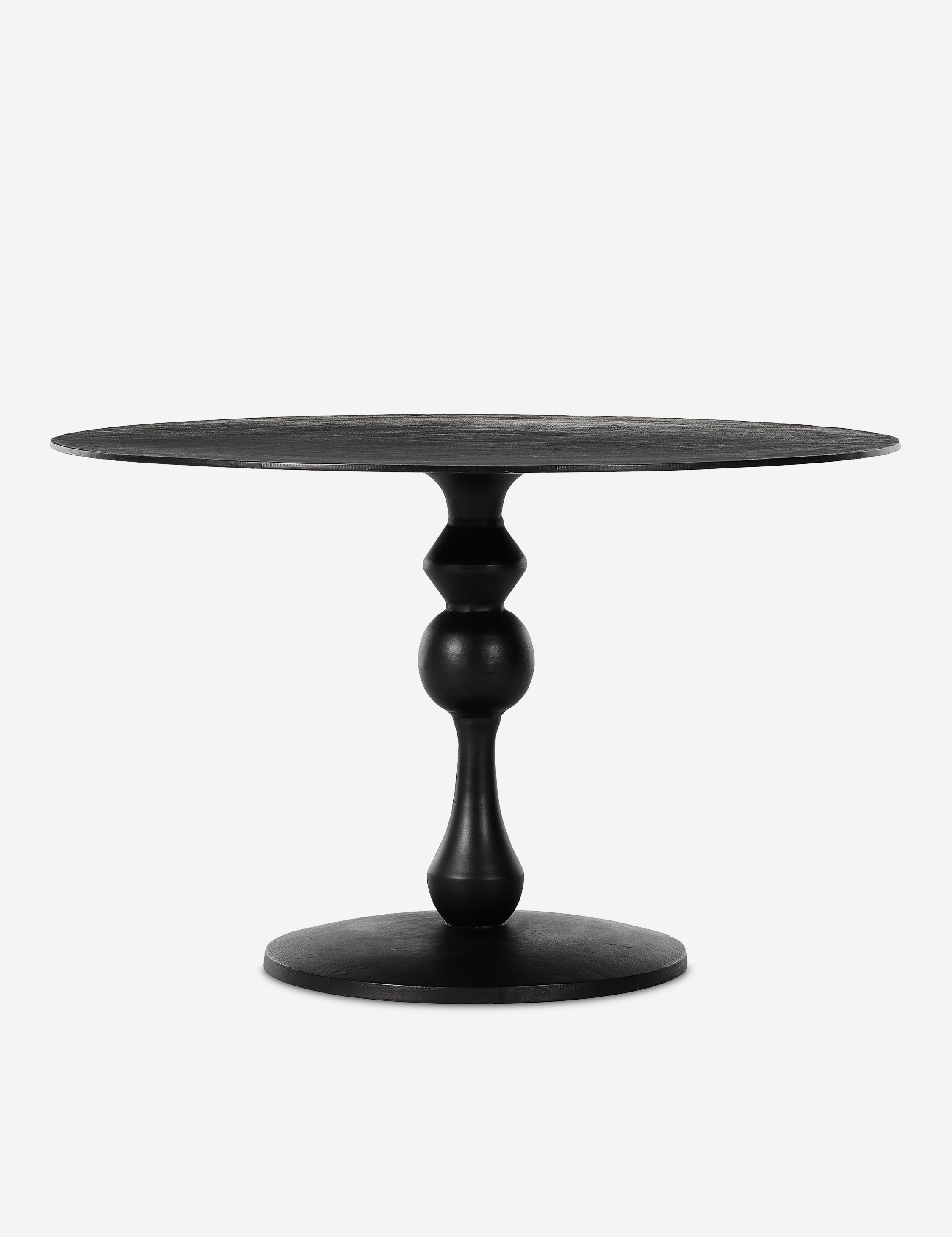 Round Barre Dining Table - Modern Wooden Kitchen Table for 4-6 People - Perfect for Small Spaces, Breakfast Nook & Cozy Family Meals