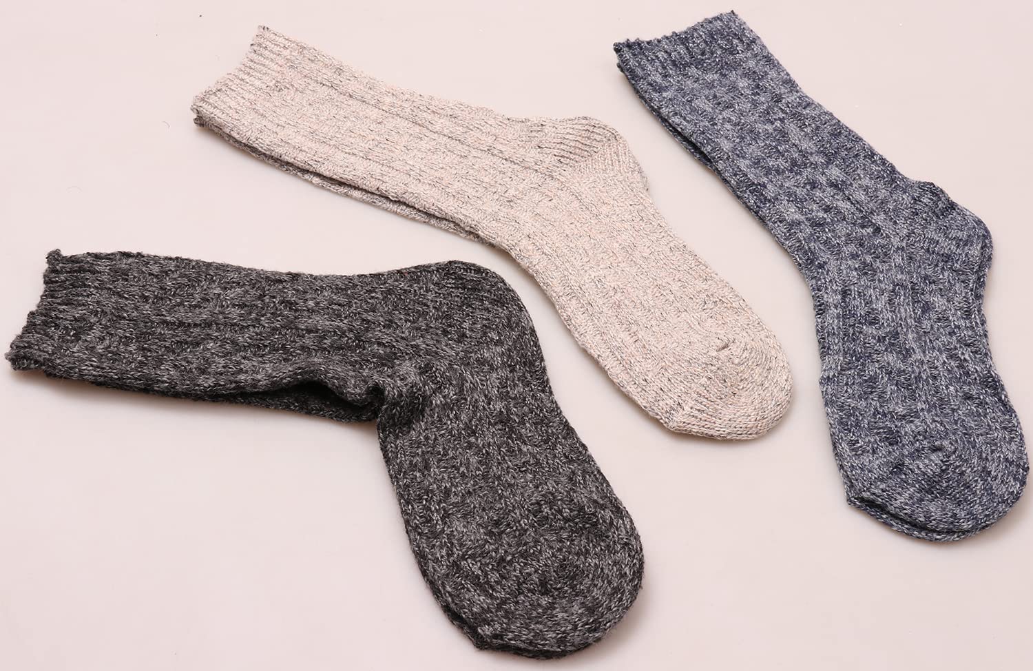 TINTAO Women's Cotton Knit Crew Socks - Thick Warm Wool Slouch Socks for Women (Size 5-10) - Perfect for Winter, Home, Office & Gift Giving #W502