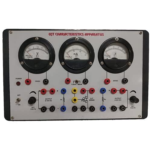 UJT Characteristics Apparatus with 3 Round Meters & Regulated Power Supply - Electronics Lab Equipment for Semiconductor Testing and Engineering Education