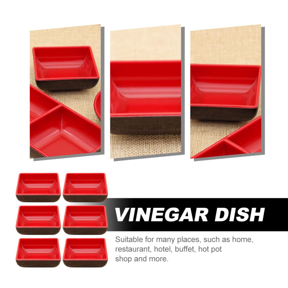 6-Piece Melamine Sauce & Condiment Dish Set - Small Dipping Bowls for Sushi, Soy Sauce, Seasonings - Durable Dinnerware for Restaurants, Home Kitchens & Party Serving