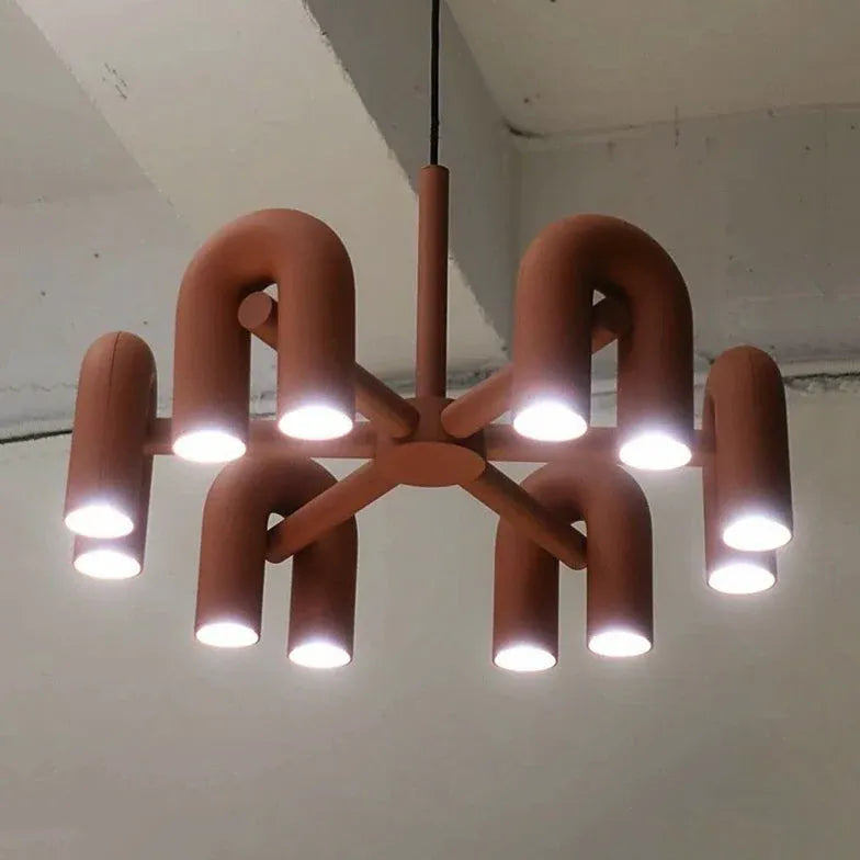 Modern U-Shaped Black Tube Pendant Light - Sleek Industrial Design for Kitchen Island, Dining Room, and Living Room Lighting