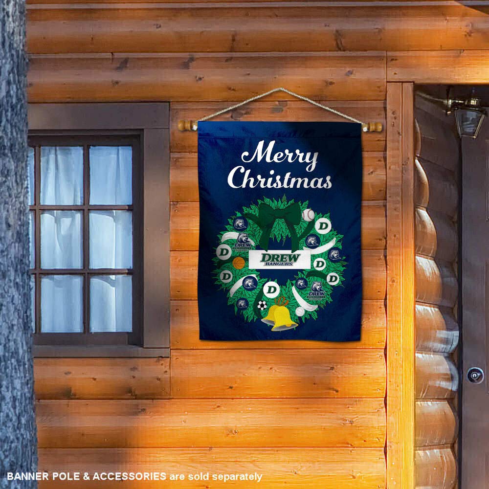 Happy Holidays Christmas Banner Flag - Drew Rangers Festive Decor for Home, Party & Outdoor Celebrations