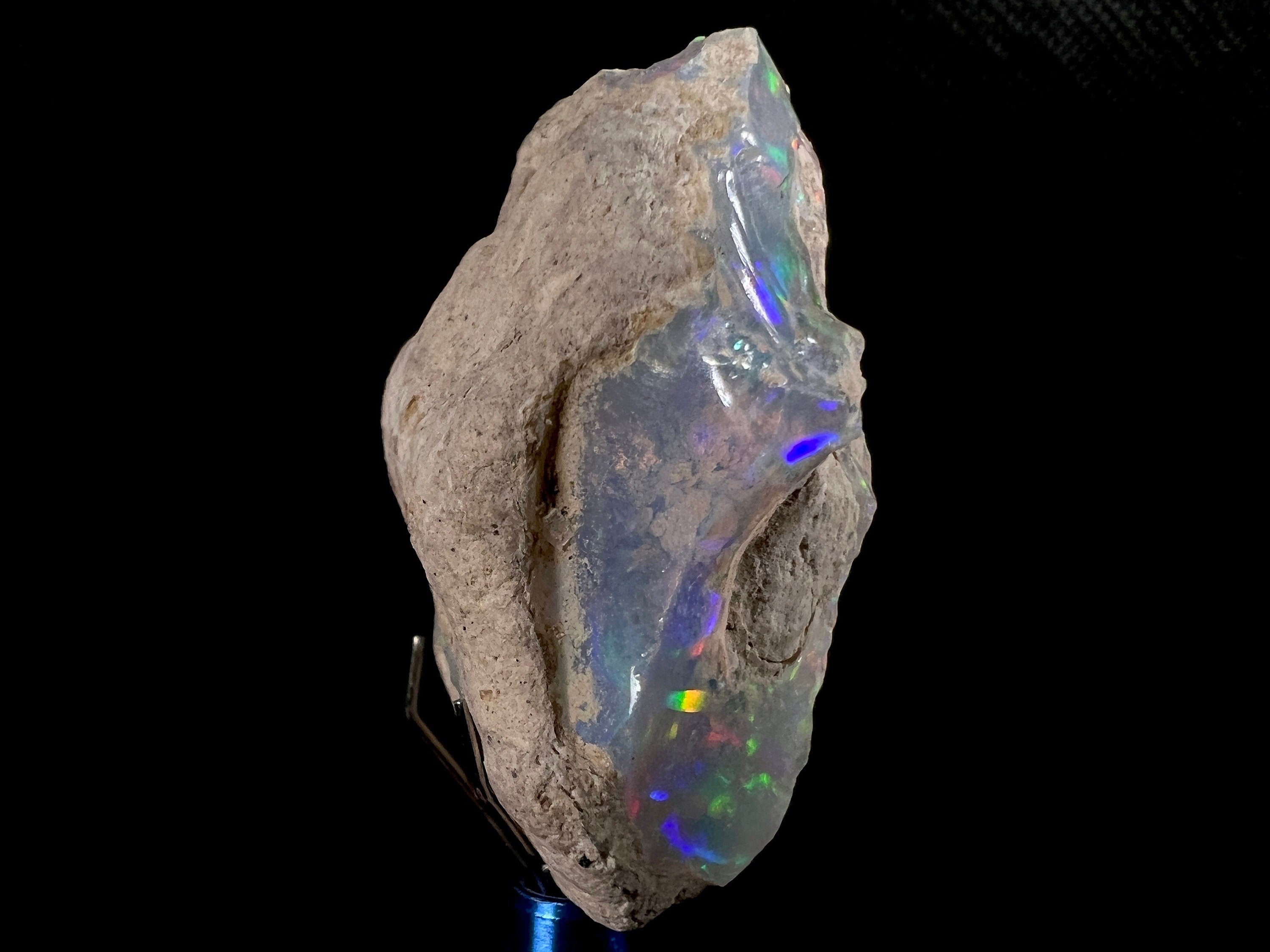 Premium 4A+ Welo Opal Raw Crystal - Natural Cutting Grade Opal, October Birthstone (50730) for Jewelry Making, Healing Crystals & Collectibles